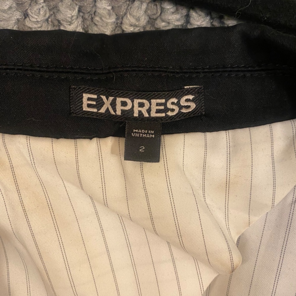 Express Black One Button Front Vest Size 2 - image 4
